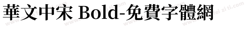 华文中宋 Bold字体转换